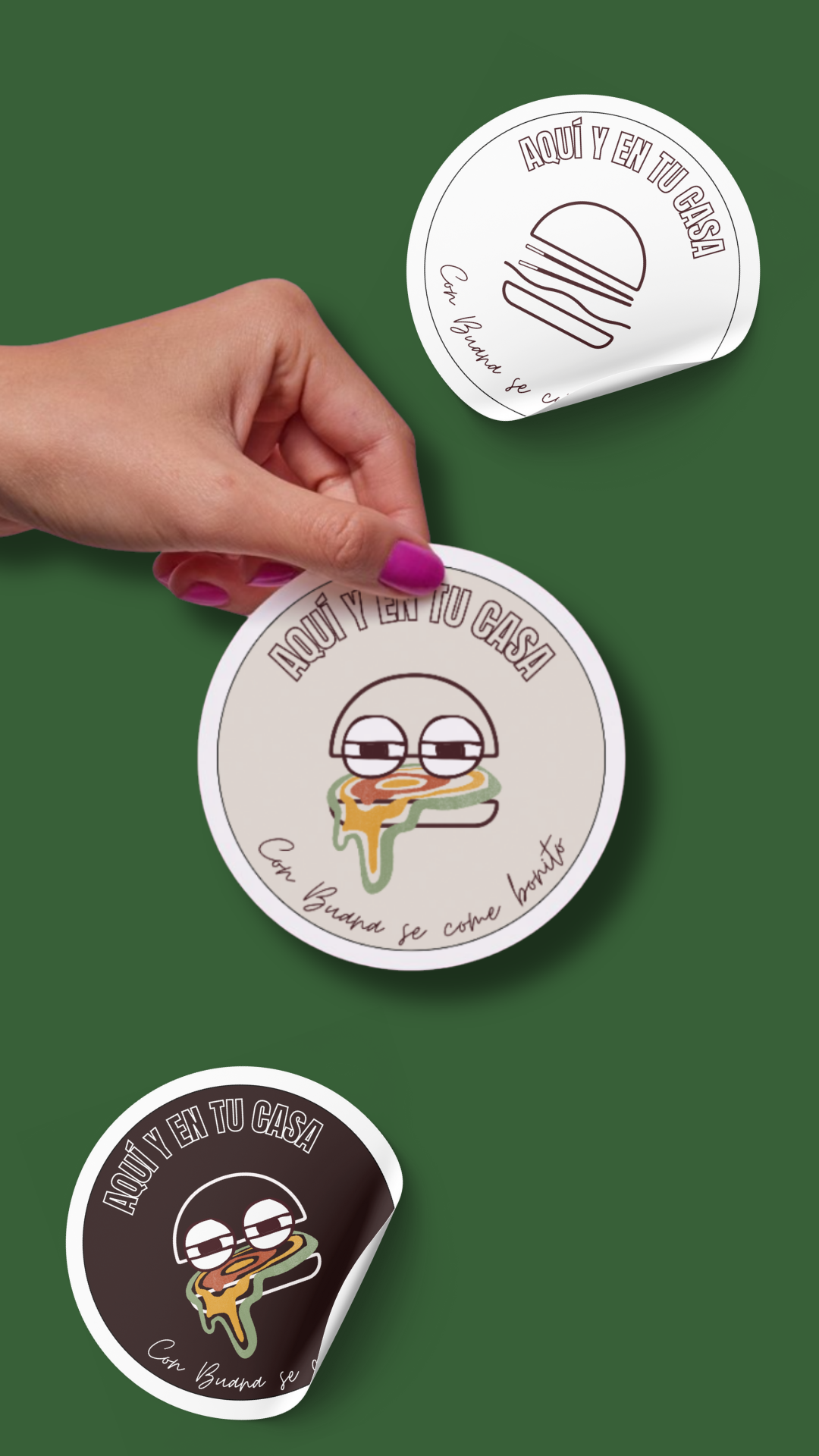 Packaging pegatinas mockup